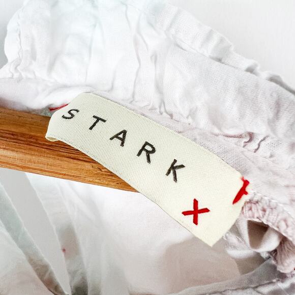 Stark X lightweight cotton tie dye ruffle collar top blouse Size XS - Picture 6 of 7